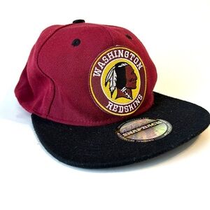 Vintage Washington Redskins Flat Bill Adjustable Snap Cap Hat